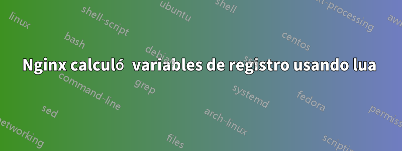 Nginx calculó variables de registro usando lua