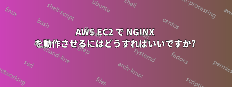 AWS EC2 で NGINX を動作させるにはどうすればいいですか?