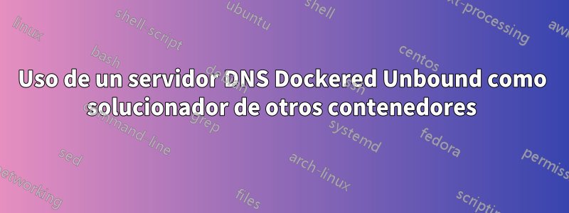 Uso de un servidor DNS Dockered Unbound como solucionador de otros contenedores