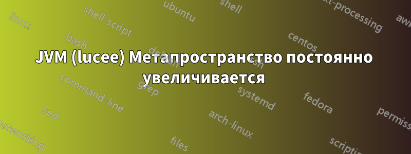 JVM (lucee) Метапространство постоянно увеличивается