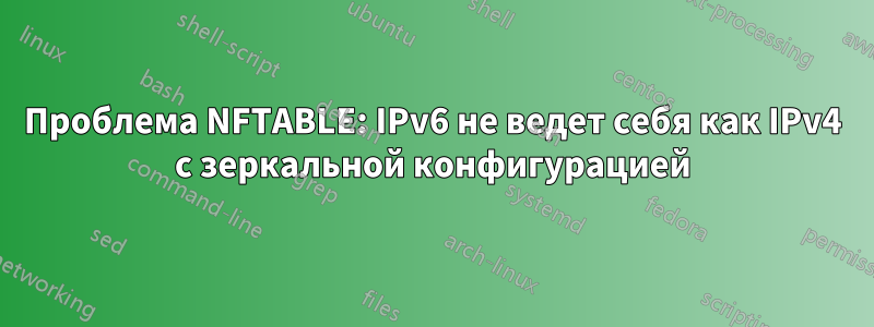 Проблема NFTABLE: IPv6 не ведет себя как IPv4 с зеркальной конфигурацией