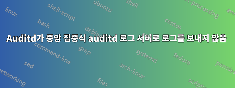 Auditd가 중앙 집중식 auditd 로그 서버로 로그를 보내지 않음