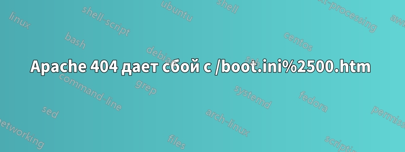 Apache 404 дает сбой с /boot.ini%2500.htm