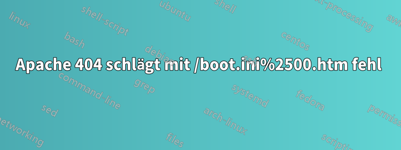 Apache 404 schlägt mit /boot.ini%2500.htm fehl
