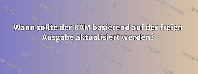 Wann sollte der RAM basierend auf der freien Ausgabe aktualisiert werden?