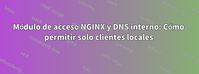 Módulo de acceso NGINX y DNS interno: Cómo permitir solo clientes locales