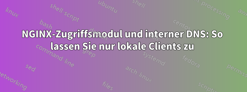 NGINX-Zugriffsmodul und interner DNS: So lassen Sie nur lokale Clients zu