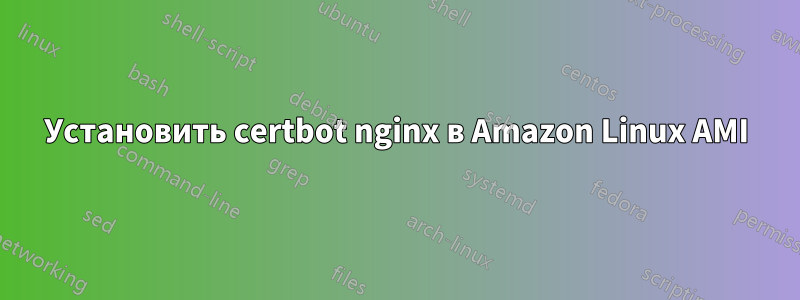 Установить certbot nginx в Amazon Linux AMI