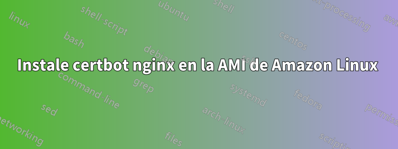 Instale certbot nginx en la AMI de Amazon Linux