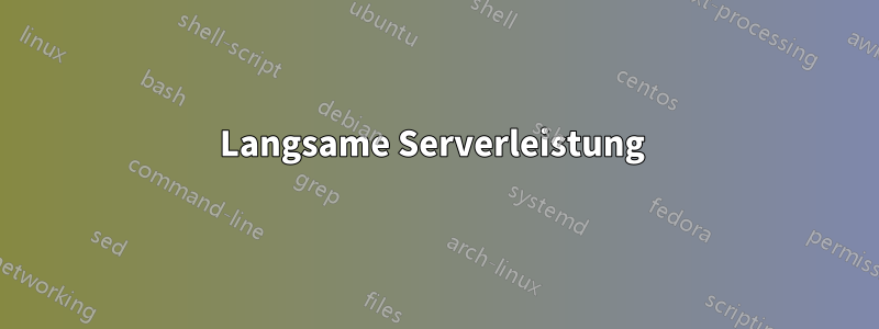 Langsame Serverleistung 