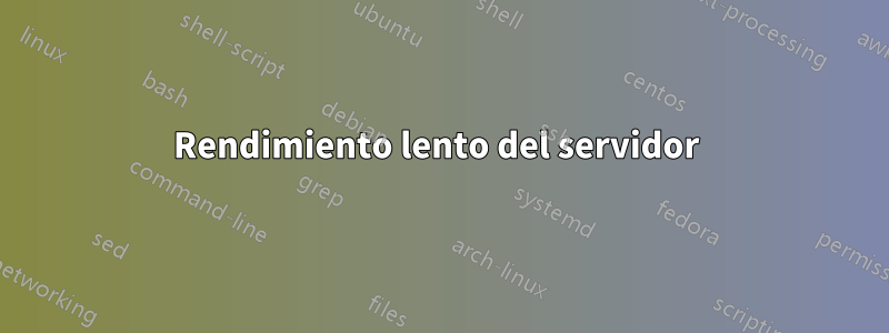 Rendimiento lento del servidor 