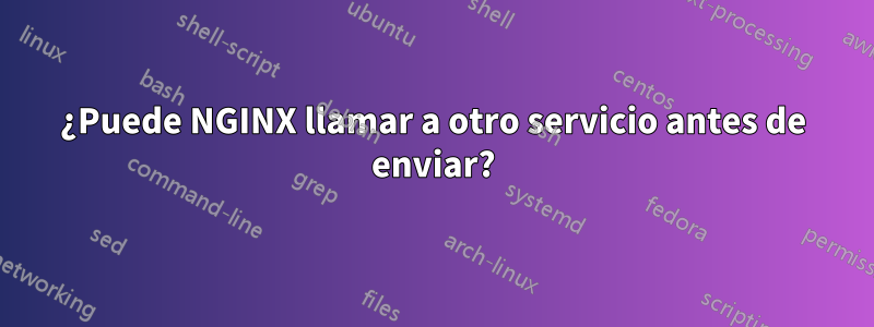 ¿Puede NGINX llamar a otro servicio antes de enviar?
