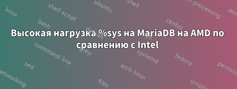 Высокая нагрузка %sys на MariaDB на AMD по сравнению с Intel