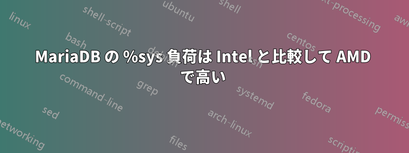 MariaDB の %sys 負荷は Intel と比較して AMD で高い