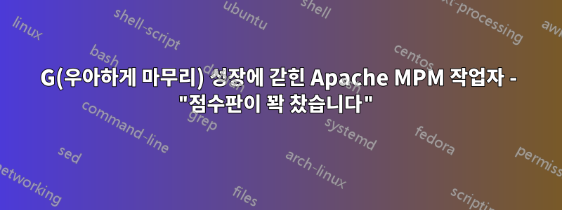 G(우아하게 마무리) 성장에 갇힌 Apache MPM 작업자 - "점수판이 꽉 찼습니다"
