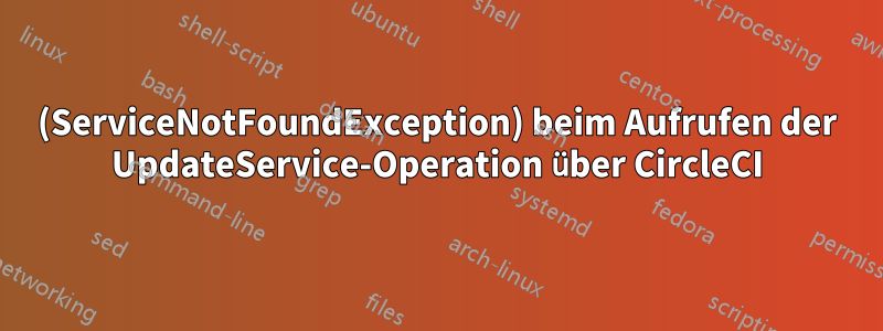 (ServiceNotFoundException) beim Aufrufen der UpdateService-Operation über CircleCI