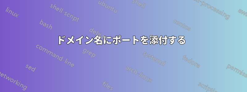 ドメイン名にポートを添付する 