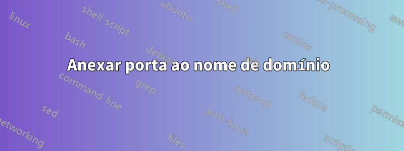 Anexar porta ao nome de domínio 