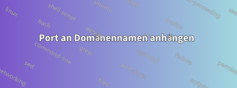 Port an Domänennamen anhängen 