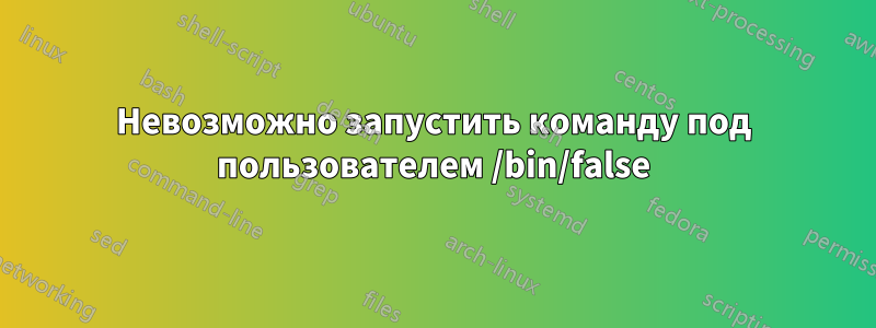 Невозможно запустить команду под пользователем /bin/false