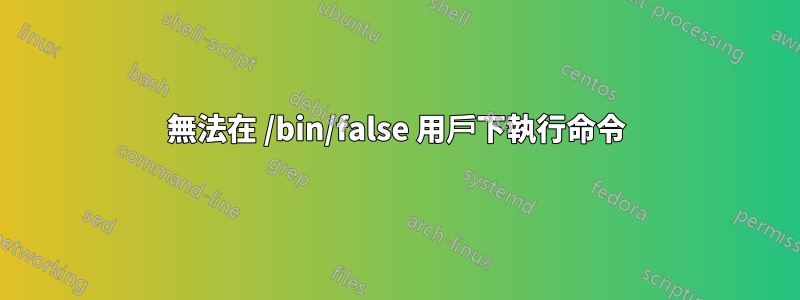 無法在 /bin/false 用戶下執行命令