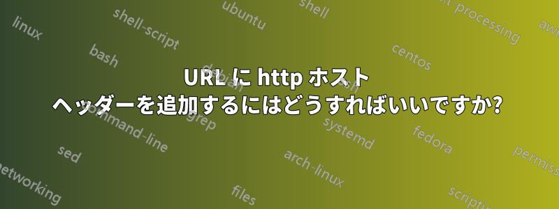 URL に http ホスト ヘッダーを追加するにはどうすればいいですか?