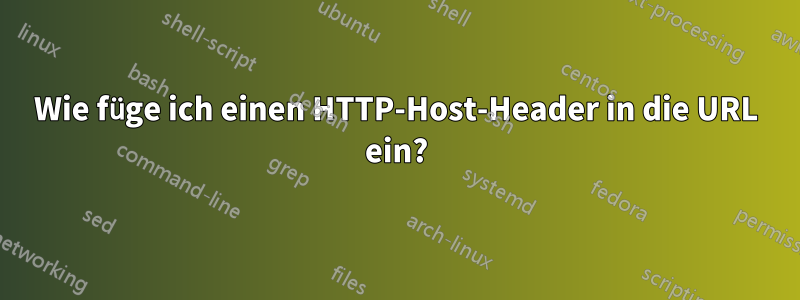 Wie füge ich einen HTTP-Host-Header in die URL ein?