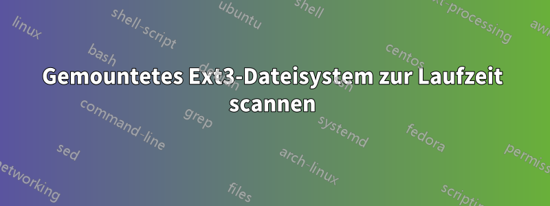 Gemountetes Ext3-Dateisystem zur Laufzeit scannen