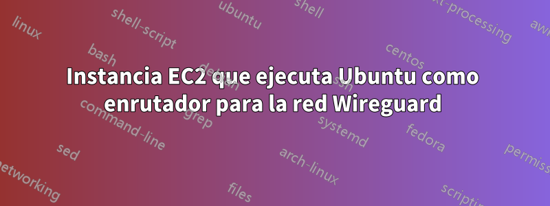 Instancia EC2 que ejecuta Ubuntu como enrutador para la red Wireguard