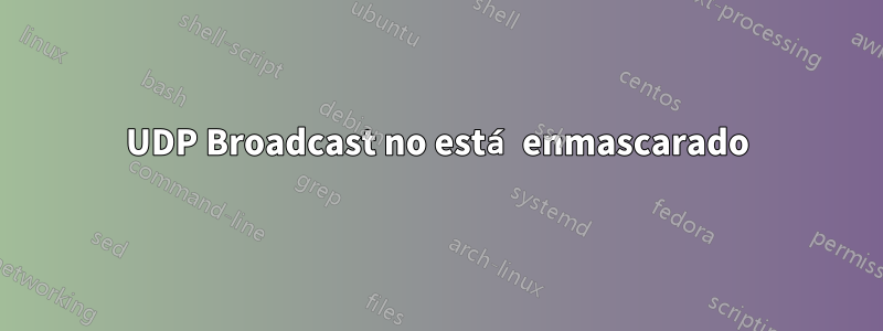 UDP Broadcast no está enmascarado