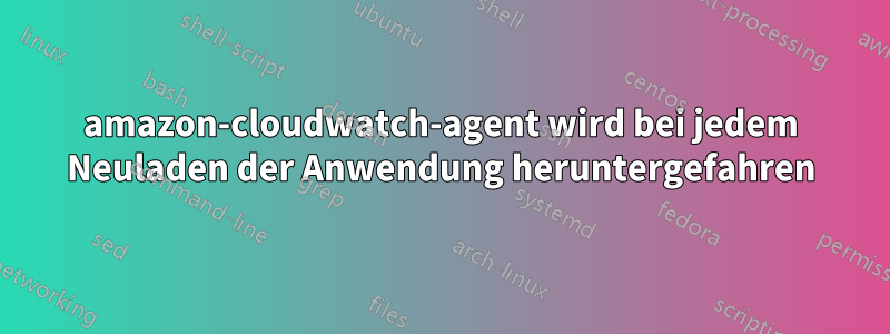amazon-cloudwatch-agent wird bei jedem Neuladen der Anwendung heruntergefahren