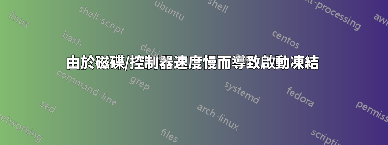 由於磁碟/控制器速度慢而導致啟動凍結