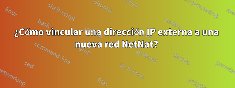 ¿Cómo vincular una dirección IP externa a una nueva red NetNat?