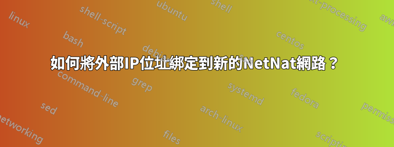 如何將外部IP位址綁定到新的NetNat網路？