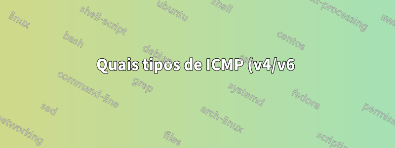 Quais tipos de ICMP (v4/v6) não devem ser bloqueados?