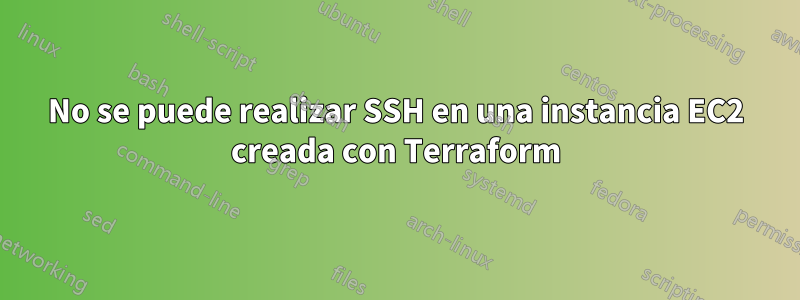 No se puede realizar SSH en una instancia EC2 creada con Terraform