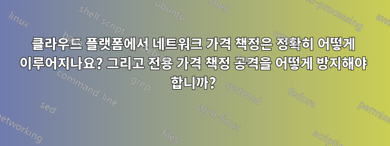 클라우드 플랫폼에서 네트워크 가격 책정은 정확히 어떻게 이루어지나요? 그리고 전용 가격 책정 공격을 어떻게 방지해야 합니까?