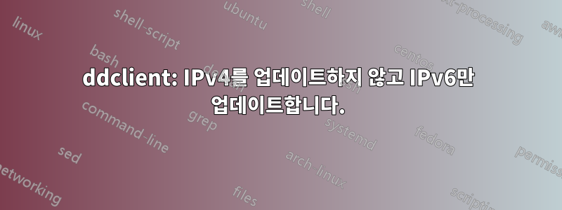 ddclient: IPv4를 업데이트하지 않고 IPv6만 업데이트합니다.