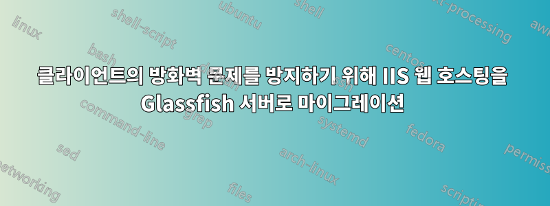 클라이언트의 방화벽 문제를 방지하기 위해 IIS 웹 호스팅을 Glassfish 서버로 마이그레이션