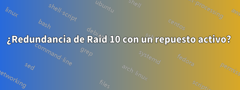 ¿Redundancia de Raid 10 con un repuesto activo?