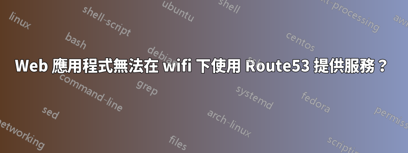 Web 應用程式無法在 wifi 下使用 Route53 提供服務？
