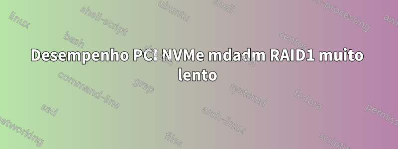 Desempenho PCI NVMe mdadm RAID1 muito lento