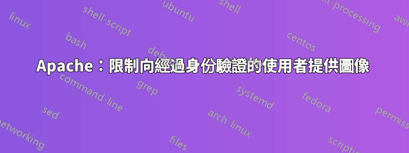 Apache：限制向經過身份驗證的使用者提供圖像