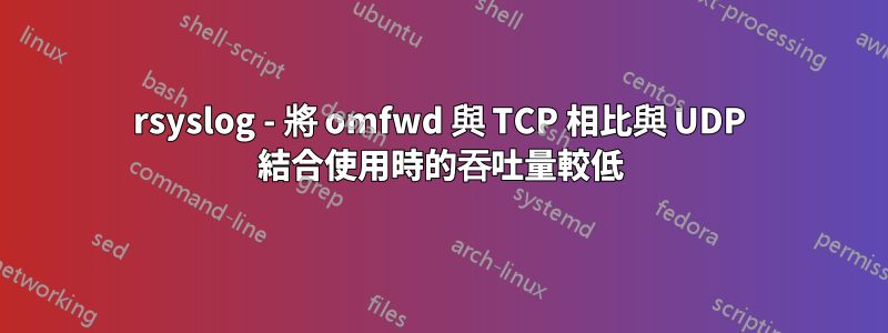 rsyslog - 將 omfwd 與 TCP 相比與 UDP 結合使用時的吞吐量較低