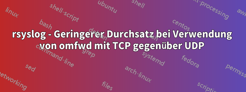 rsyslog - Geringerer Durchsatz bei Verwendung von omfwd mit TCP gegenüber UDP