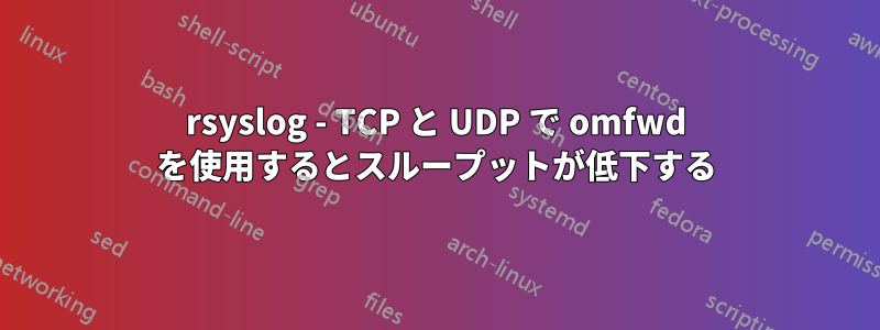 rsyslog - TCP と UDP で omfwd を使用するとスループットが低下する