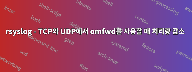 rsyslog - TCP와 UDP에서 omfwd를 사용할 때 처리량 감소