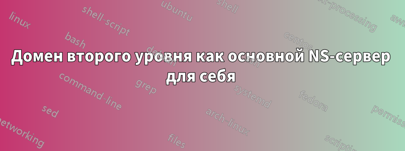Домен второго уровня как основной NS-сервер для себя