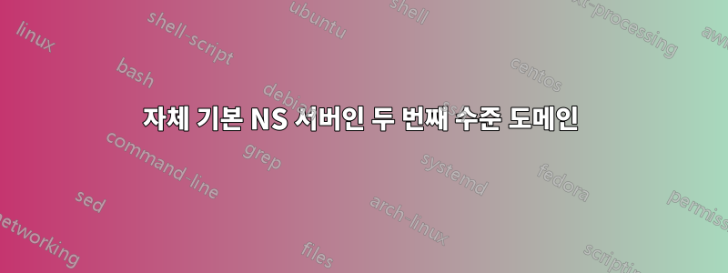 자체 기본 NS 서버인 두 번째 수준 도메인