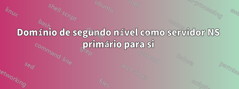 Domínio de segundo nível como servidor NS primário para si